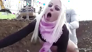 Young German Teen Seduce wide Fuck by Non-native Outdoor